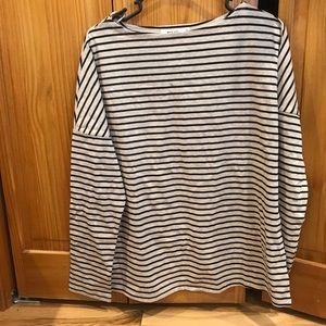 Long sleeve Gretchen Striped Cotton Top
